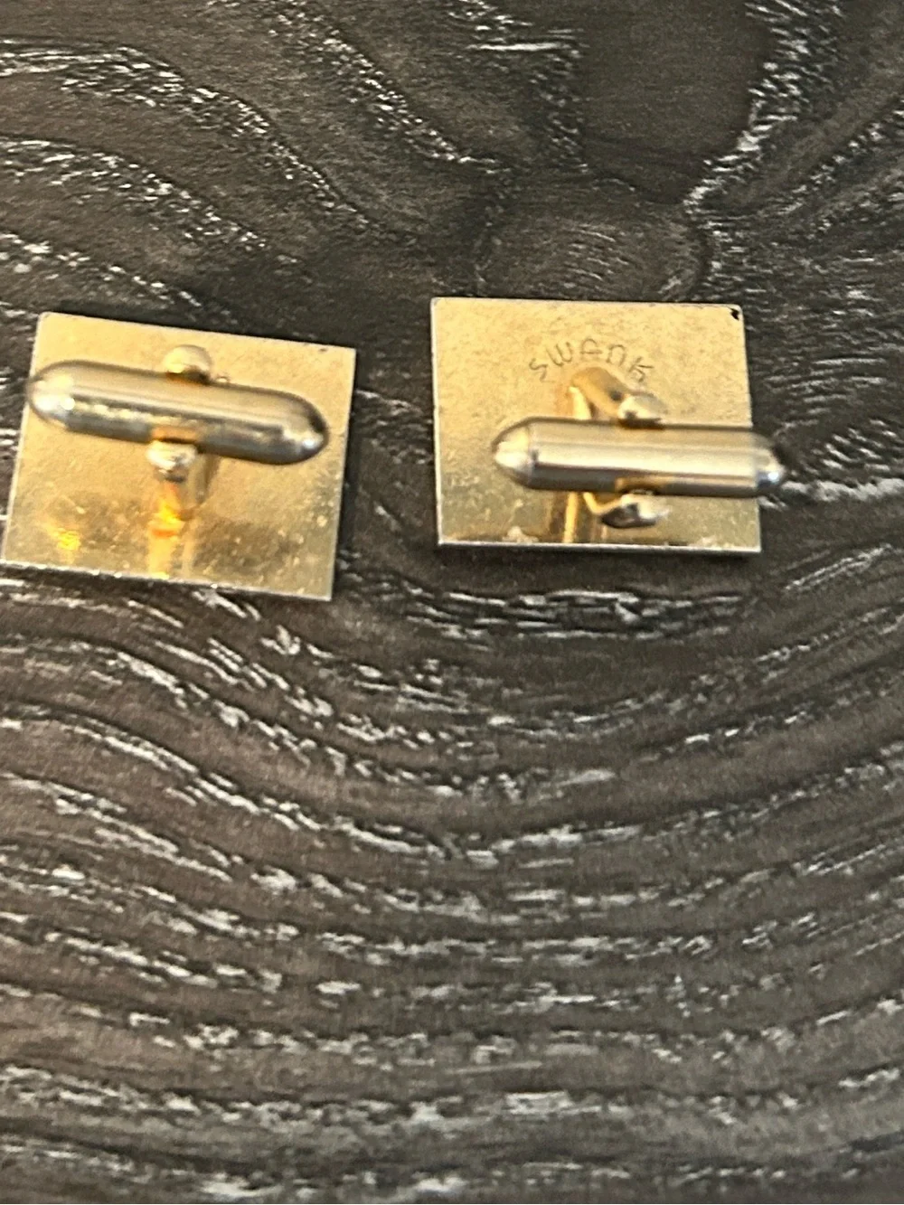 SWANK MCM Chevron cufflinks